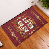 Zodiac Signs Rubber Doormat The Fire Element Baroque Hearts Card