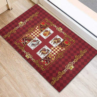 Zodiac Signs Rubber Doormat The Fire Element Baroque Hearts Card
