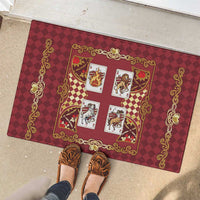 Zodiac Signs Rubber Doormat The Fire Element Baroque Hearts Card