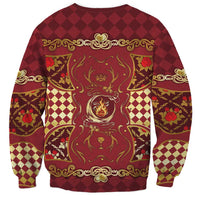 Zodiac Signs Sweatshirt The Fire Element Baroque Hearts Card