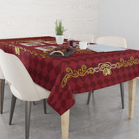 Zodiac Signs Tablecloth The Fire Element Baroque Hearts Card
