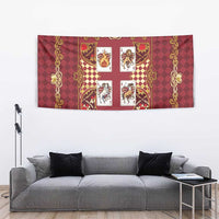 Zodiac Signs Tapestry The Fire Element Baroque Hearts Card