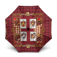 Zodiac Signs Umbrella The Fire Element Baroque Hearts Card