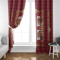 Zodiac Signs Window Curtain The Fire Element Baroque Hearts Card