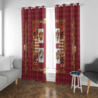 Zodiac Signs Window Curtain The Fire Element Baroque Hearts Card