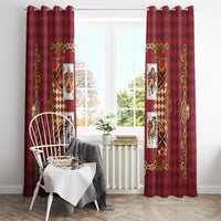 Zodiac Signs Window Curtain The Fire Element Baroque Hearts Card