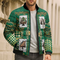 Zodiac Signs Bomber Puffer Jacket The Earth Element Baroque Spades Card