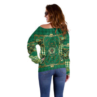Zodiac Signs Off Shoulder Sweater The Earth Element Baroque Spades Card