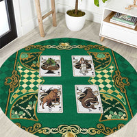 Zodiac Signs Round Carpet The Earth Element Baroque Spades Card