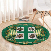 Zodiac Signs Round Carpet The Earth Element Baroque Spades Card