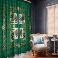 Zodiac Signs Window Curtain The Earth Element Baroque Spades Card
