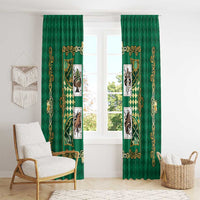 Zodiac Signs Window Curtain The Earth Element Baroque Spades Card