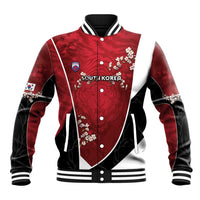 Custom South Korea Football Baseball Jacket Tiger Mugunghwa Flower Minimal Style