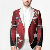 Custom South Korea Football Blazer Tiger Mugunghwa Flower Minimal Style