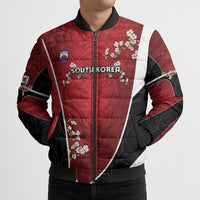 Custom South Korea Football Bomber Puffer Jacket Tiger Mugunghwa Flower Minimal Style