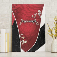 South Korea Football Canvas Wall Art Tiger Mugunghwa Flower Minimal Style