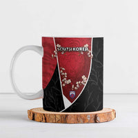 Custom South Korea Football Ceramic Mug Tiger Mugunghwa Flower Minimal Style