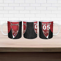 Custom South Korea Football Ceramic Mug Tiger Mugunghwa Flower Minimal Style