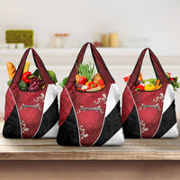 South Korea Football Grocery Bag Tiger Mugunghwa Flower Minimal Style