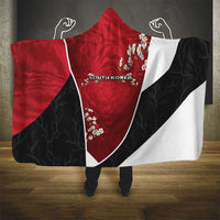 South Korea Football Hooded Blanket Tiger Mugunghwa Flower Minimal Style
