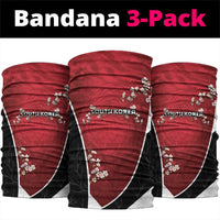 South Korea Football Neck Gaiter Tiger Mugunghwa Flower Minimal Style
