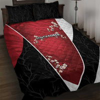 South Korea Football Quilt Bed Set Tiger Mugunghwa Flower Minimal Style
