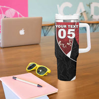 Custom South Korea Football Tumbler With Handle Tiger Mugunghwa Flower Minimal Style