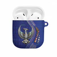 Uzbekistan Football AirPods Case Modern Glitch Art Style Huma Bird