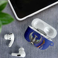 Uzbekistan Football AirPods Case Modern Glitch Art Style Huma Bird