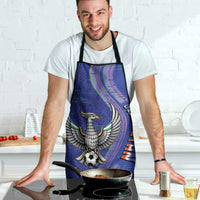 Uzbekistan Football Apron Modern Glitch Art Style Huma Bird