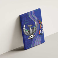 Uzbekistan Football Canvas Wall Art Modern Glitch Art Style Huma Bird
