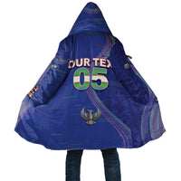 Custom Uzbekistan Football Cloak Modern Glitch Art Style Huma Bird