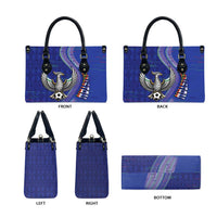 Uzbekistan Football Leather Bag Modern Glitch Art Style Huma Bird