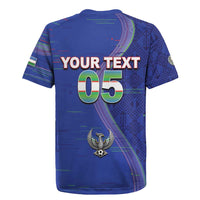 Custom Uzbekistan Football Rugby Jersey Modern Glitch Art Style Huma Bird