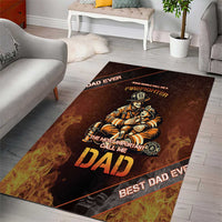 Firefighter Fathers Day Area Rug Best Dad Ever