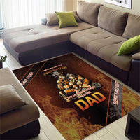 Firefighter Fathers Day Area Rug Best Dad Ever