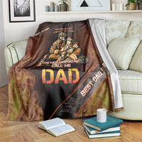Firefighter Fathers Day Blanket Best Dad Ever