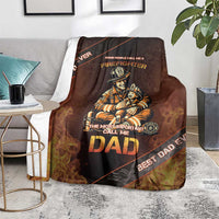 Firefighter Fathers Day Blanket Best Dad Ever