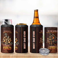 Firefighter Fathers Day 4 in 1 Can Cooler Tumbler Best Dad Ever