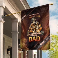 Firefighter Fathers Day Garden Flag Best Dad Ever