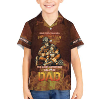 Firefighter Fathers Day Kid Hawaiian Shirt Best Dad Ever