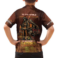 Firefighter Fathers Day Kid Hawaiian Shirt Best Dad Ever