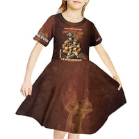 Firefighter Fathers Day Kid Short Sleeve Dress Best Dad Ever