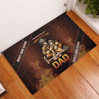 Firefighter Fathers Day Rubber Doormat Best Dad Ever