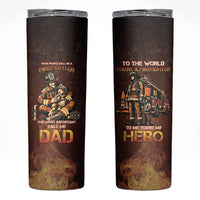 Firefighter Fathers Day Skinny Tumbler Best Dad Ever