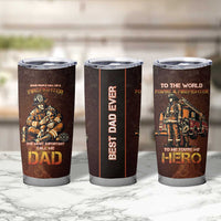 Firefighter Fathers Day Tumbler Cup Best Dad Ever