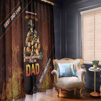 Firefighter Fathers Day Window Curtain Best Dad Ever