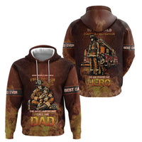 Firefighter Fathers Day Zip Hoodie Best Dad Ever