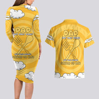 Chef Fathers Day Couples Matching Long Sleeve Bodycon Dress and Hawaiian Shirt Dad You're The Master Chef In My Heart