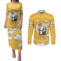 Chef Fathers Day Couples Matching Puletasi and Long Sleeve Button Shirt Dad You're The Master Chef In My Heart